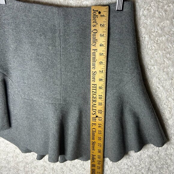 MADEWELL Heather Gray ATELIER SKIRT‎ Women’s Size 6 Felted Wool - Picture 8 of 8